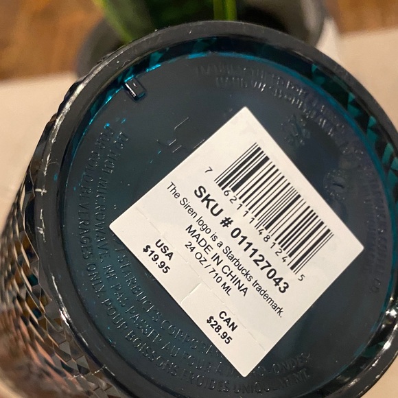 Starbucks Dark Teal Textured Tumbler with Straw - Picture 6 of 7